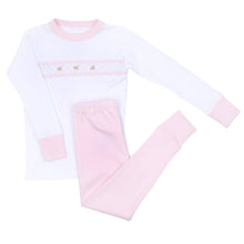  Freya and Finn Smocked Long Pajamas - Pink - Magnolia BabyLong Pajamas