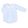 Freya and Finn Smocked Long Sleeve Bubble - Blue - Magnolia BabyBubble