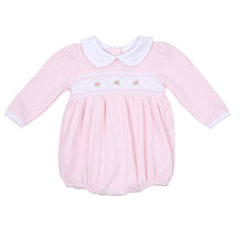  Freya and Finn Smocked Long Sleeve Bubble - Pink - Magnolia BabyBubble