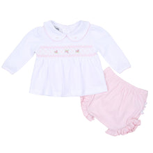  Freya and Finn Smocked Long Sleeve Diaper Cover Set - Pink - Magnolia BabyDiaper Cover