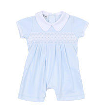  Freya and Finn Smocked Short Playsuit - Blue - Magnolia BabyShort Playsuit