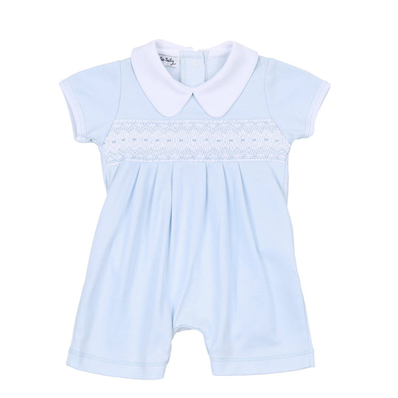 Freya and Finn Smocked Short Playsuit - Blue - Magnolia BabyShort Playsuit