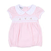 Freya and Finn Smocked Short Sleeve Bubble - Pink - Magnolia BabyBubble