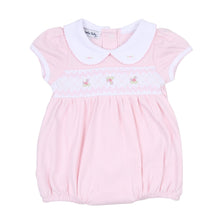  Freya and Finn Smocked Short Sleeve Bubble - Pink - Magnolia BabyBubble