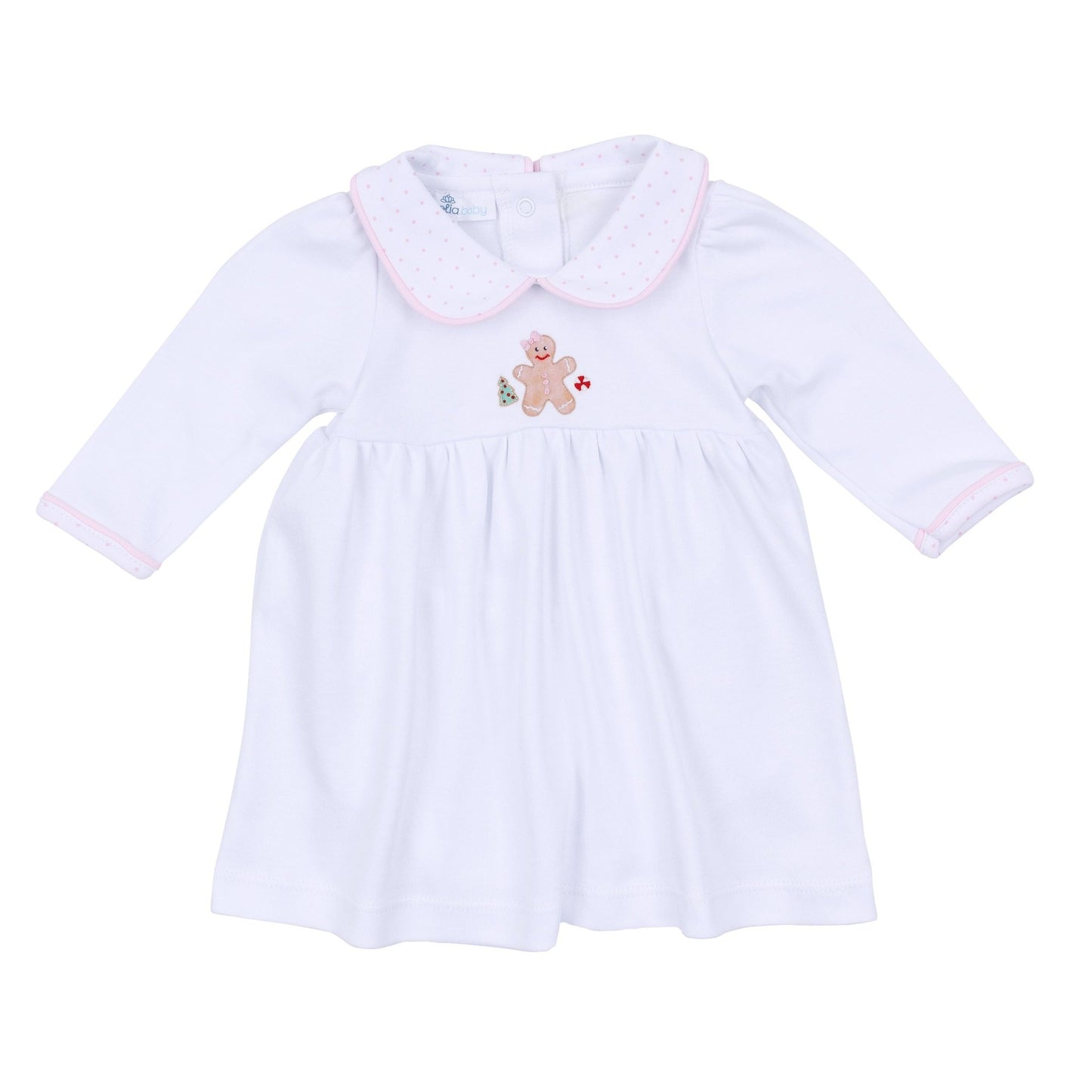 Frosted Wonderland Collared Long Sleeve Dress - Pink - Magnolia BabyDress