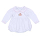 Frosted Wonderland Collared Ruffle Long Sleeve Bubble - Pink - Magnolia BabyBubble