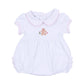 Frosted Wonderland Collared Ruffle Short Sleeve Bubble - Pink - Magnolia BabyBubble