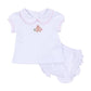 Frosted Wonderland Collared Ruffle Short Sleeve Diaper Cover Set - Pink - Magnolia BabyDiaper Cover