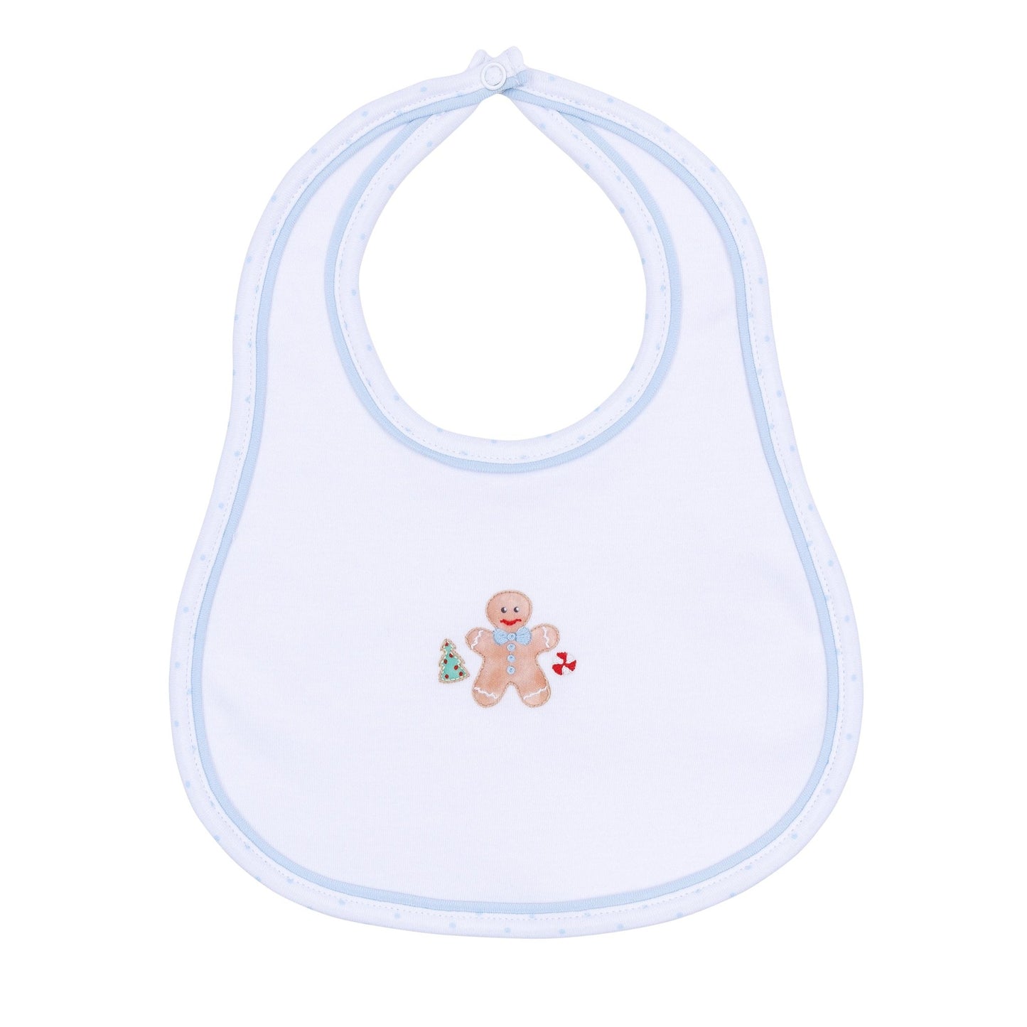 Frosted Wonderland Embroidered Bib - Light Blue - Magnolia BabyBib