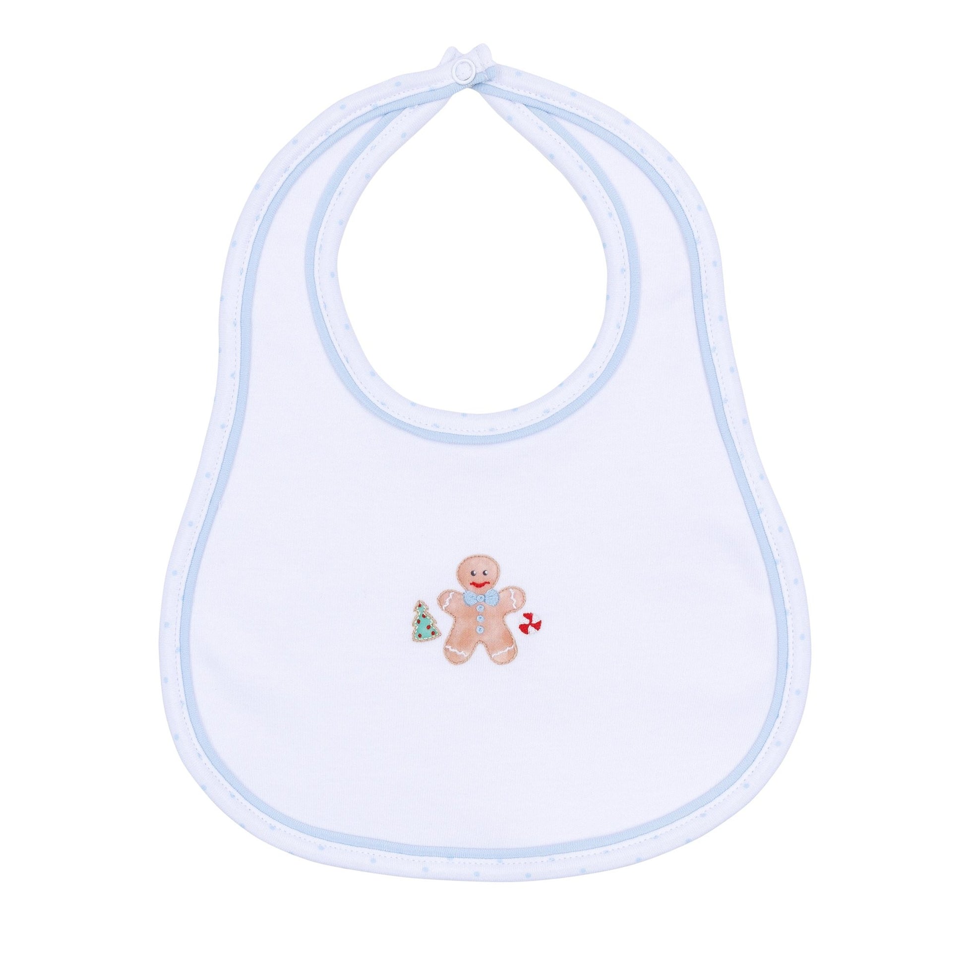 Frosted Wonderland Embroidered Bib - Light Blue - Magnolia BabyBib