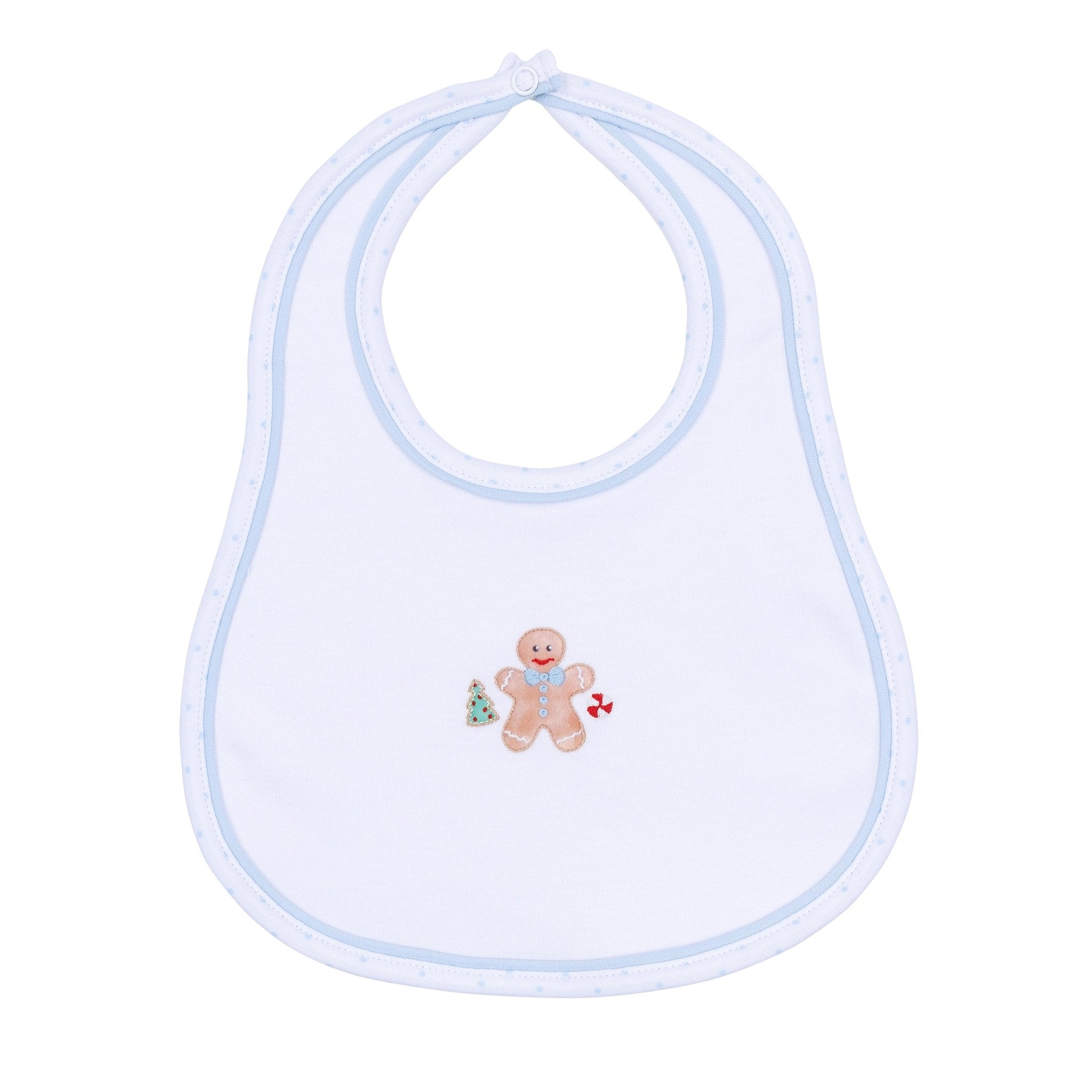 Frosted Wonderland Embroidered Bib - Light Blue - Magnolia BabyBib