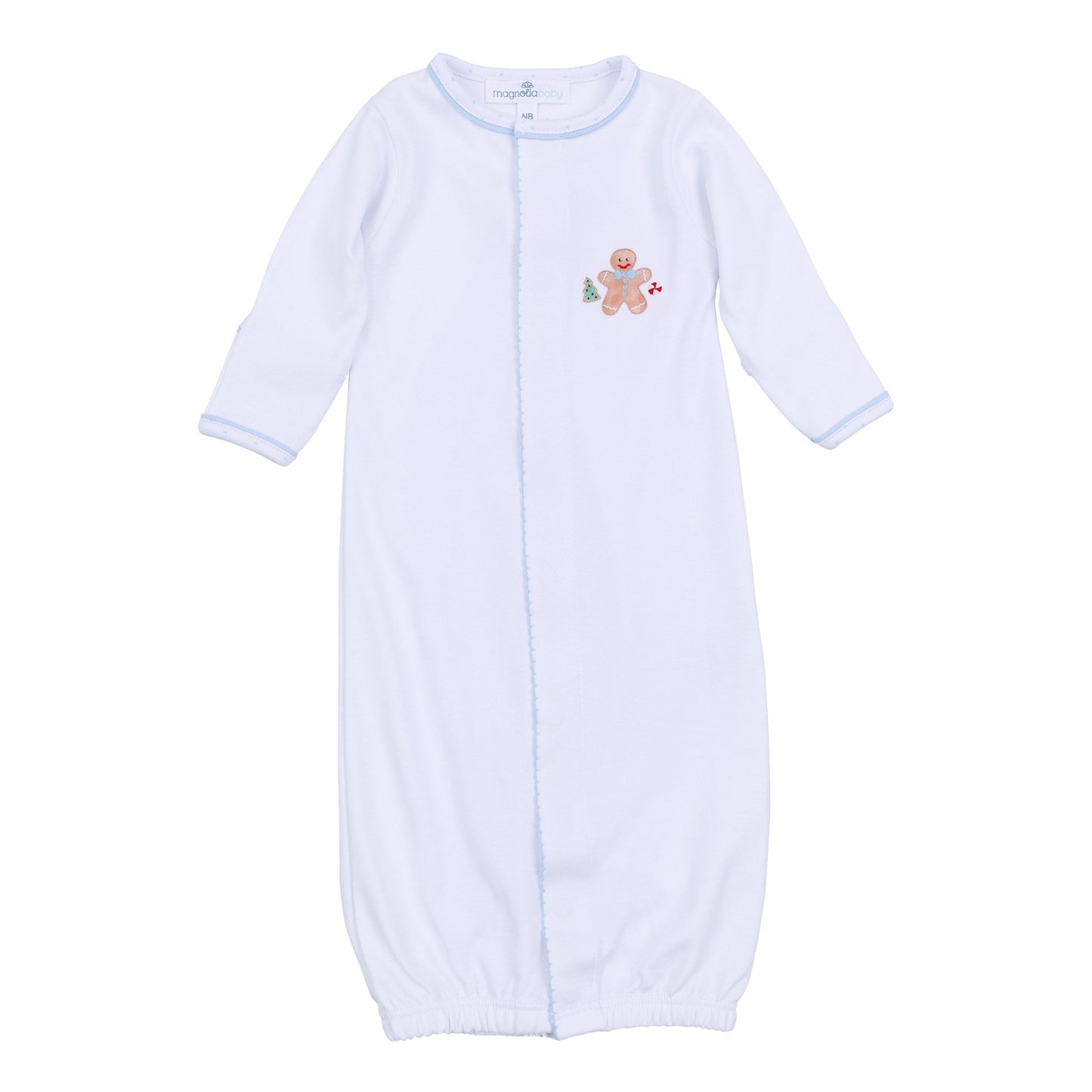 Frosted Wonderland Embroidered Converter - Light Blue - Magnolia BabyConverter Gown