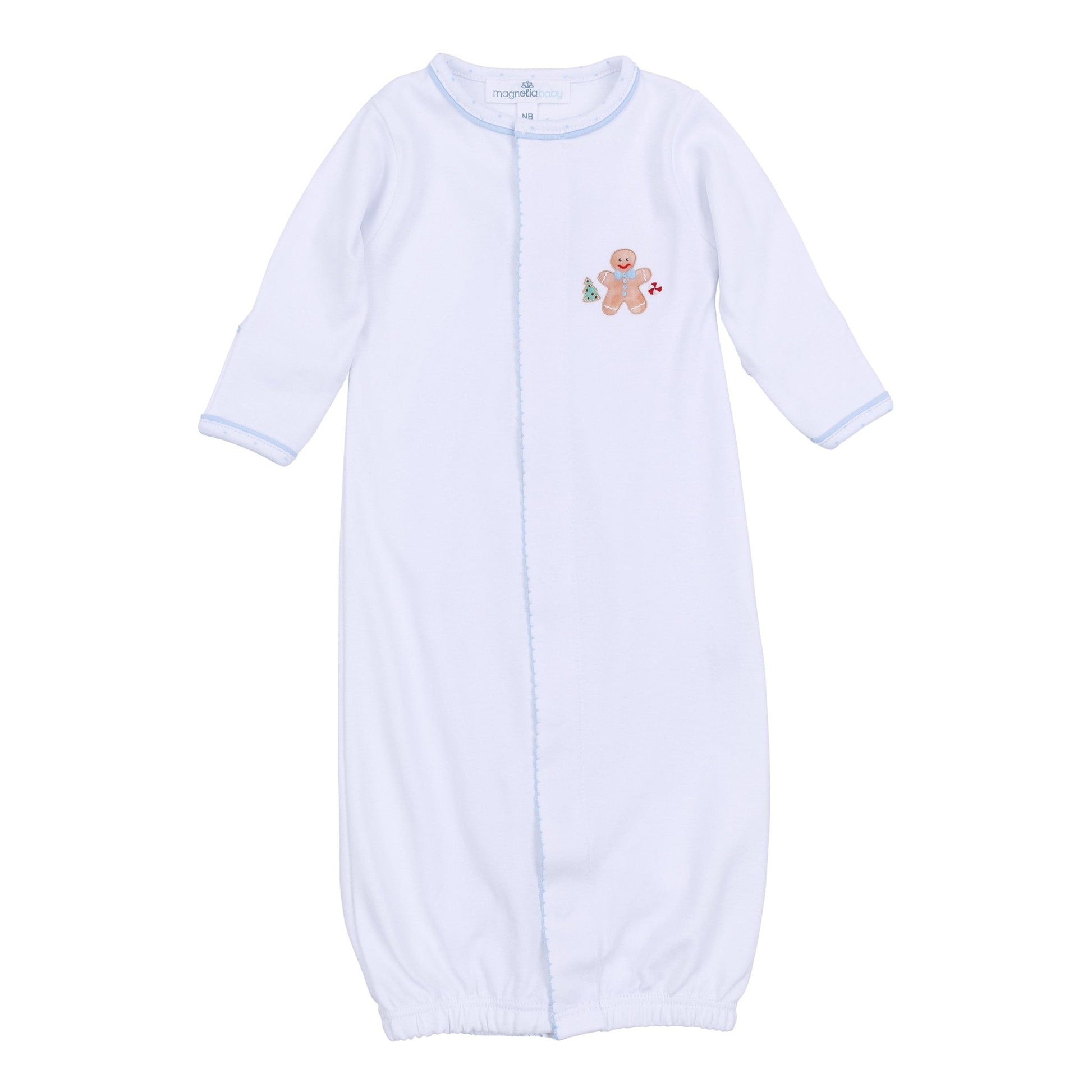 Frosted Wonderland Embroidered Converter - Light Blue - Magnolia BabyConverter Gown