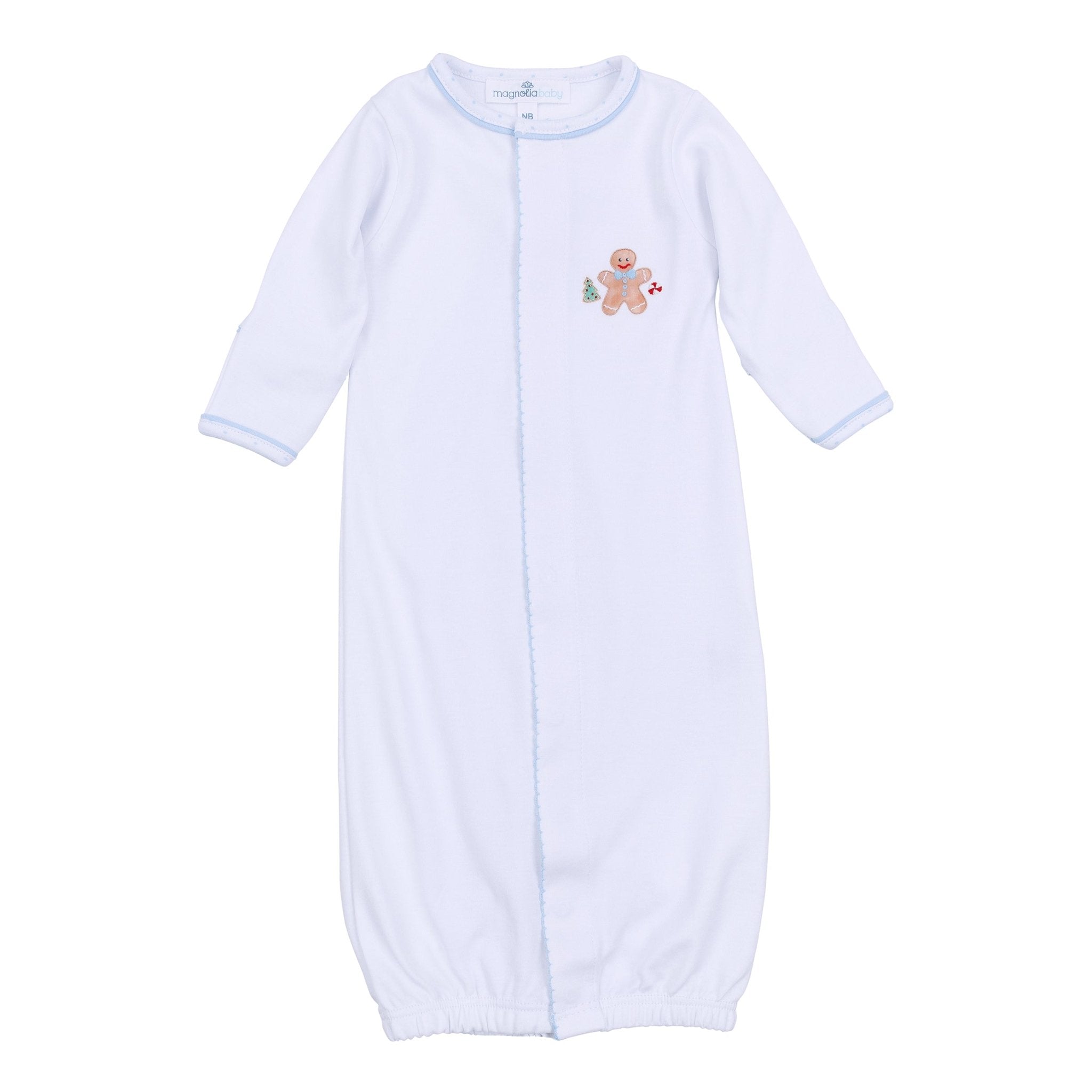 Frosted Wonderland Embroidered Converter - Light Blue - Magnolia BabyConverter Gown