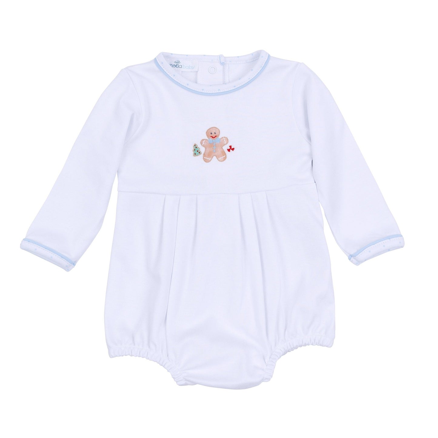 Frosted Wonderland Embroidered Long Sleeve Bubble - Light Blue - Magnolia BabyBubble