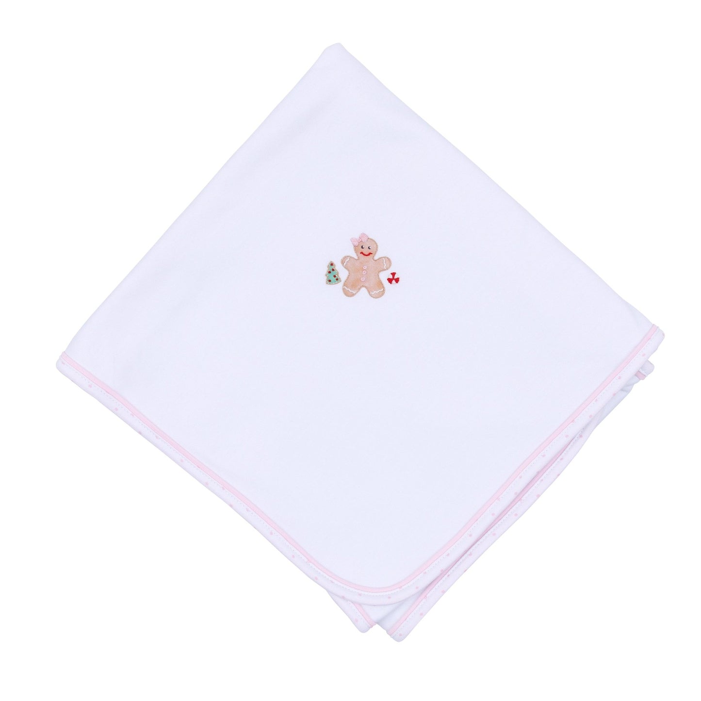 Frosted Wonderland Embroidered Receiving Blanket - Pink - Magnolia BabyReceiving Blanket