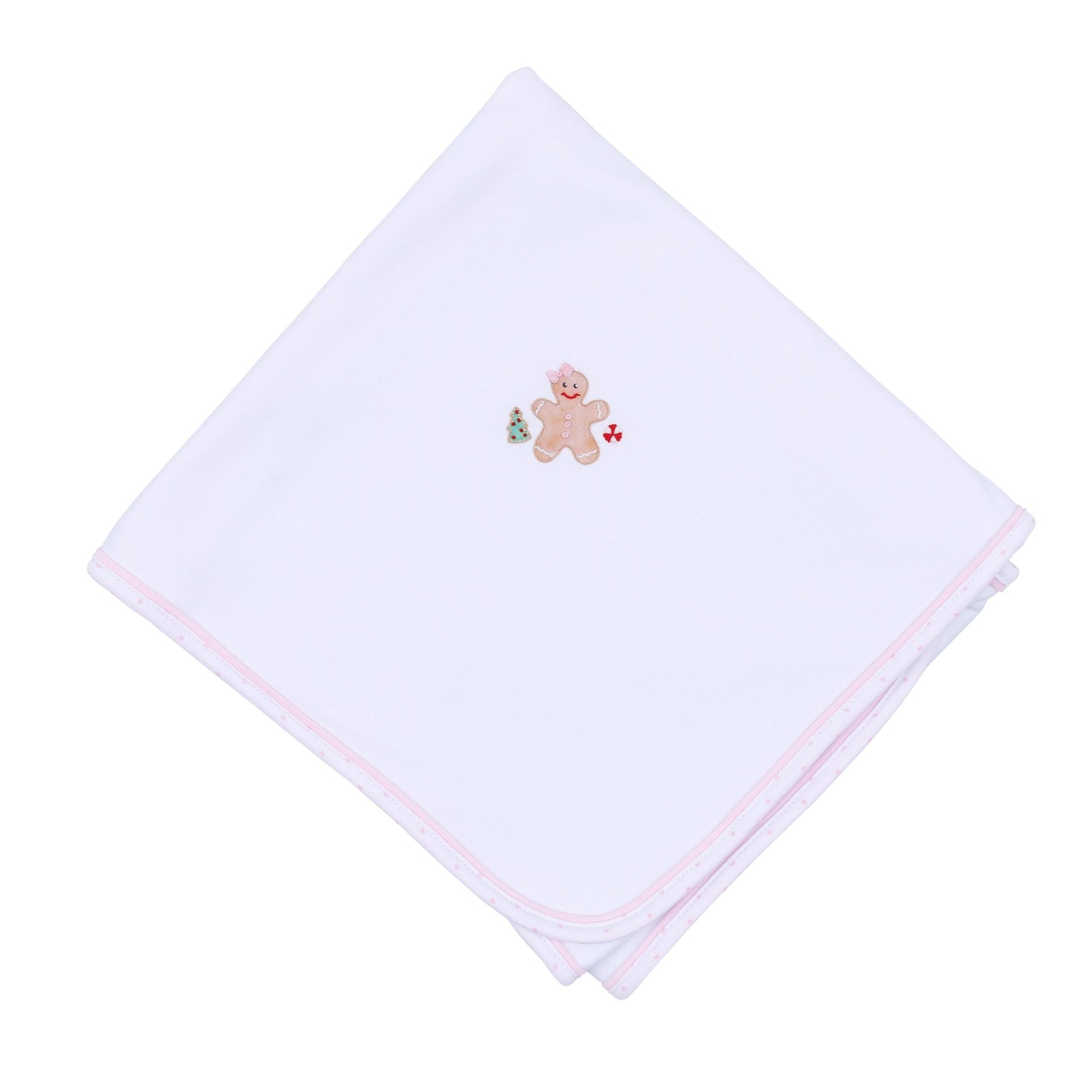 Frosted Wonderland Embroidered Receiving Blanket - Pink - Magnolia BabyReceiving Blanket