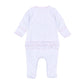 Frosted Wonderland Embroidered Ruffle Footie - Pink - Magnolia BabyFootie