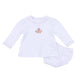 Frosted Wonderland Embroidered Ruffle Long Sleeve Diaper Cover Set - Pink - Magnolia BabyDiaper Cover