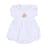 Frosted Wonderland Embroidered Ruffle Short Sleeve Bubble - Pink - Magnolia BabyBubble