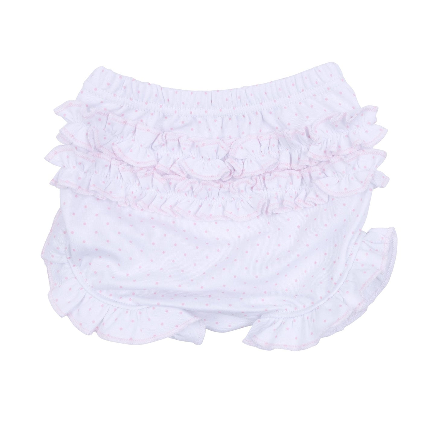 Frosted Wonderland Embroidered Ruffle Short Sleeve Diaper Cover Set - Pink - Magnolia BabyDiaper Cover
