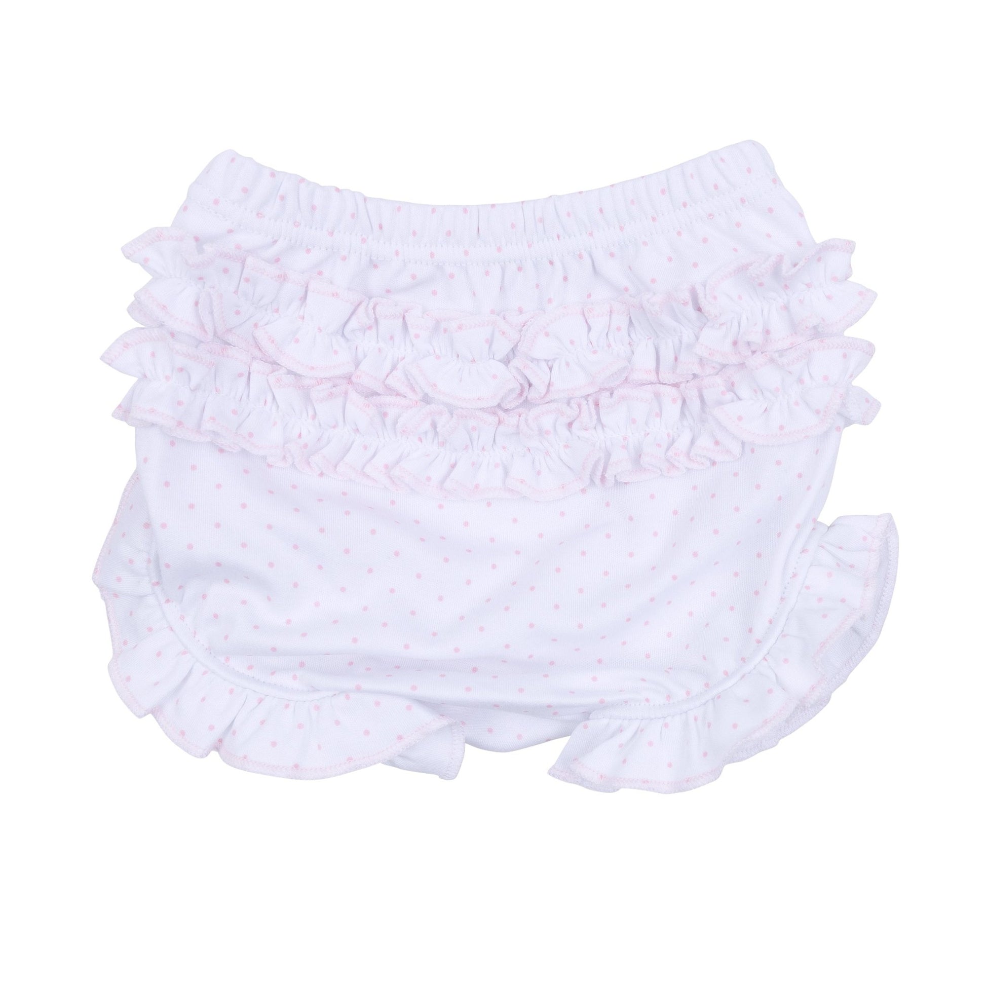 Frosted Wonderland Embroidered Ruffle Short Sleeve Diaper Cover Set - Pink - Magnolia BabyDiaper Cover