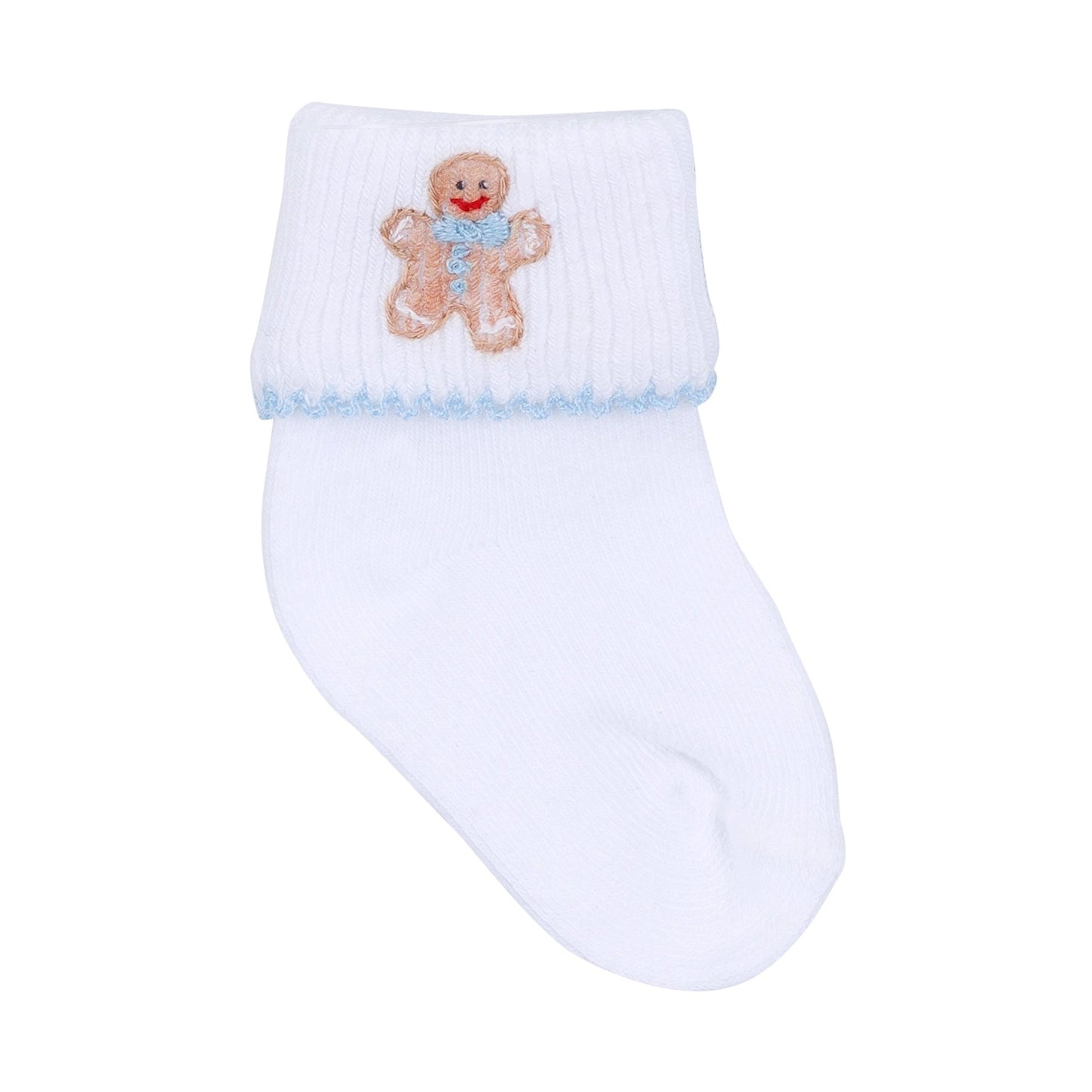 Frosted Wonderland Embroidered Socks - Light Blue - Magnolia BabySocks