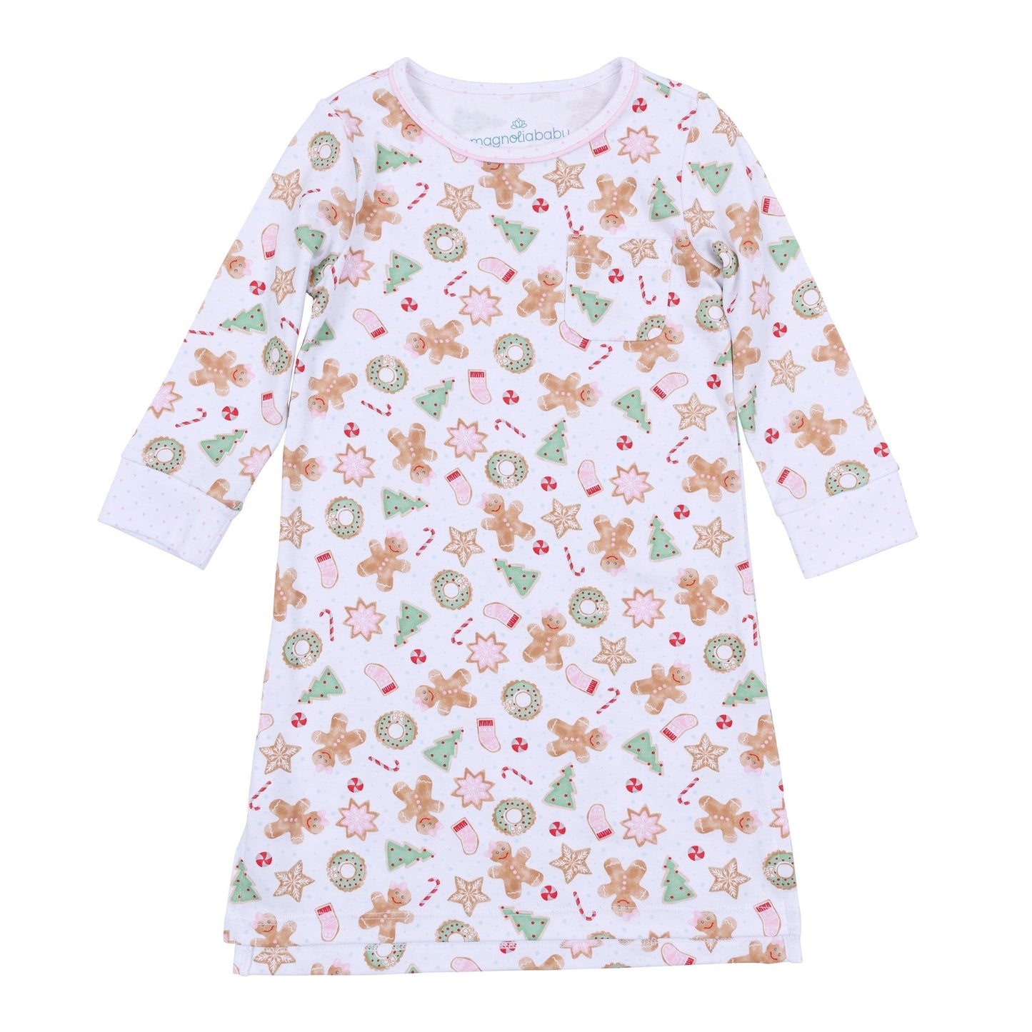 Frosted Wonderland Long Sleeve Nightdress - Pink - Magnolia BabyNightdress