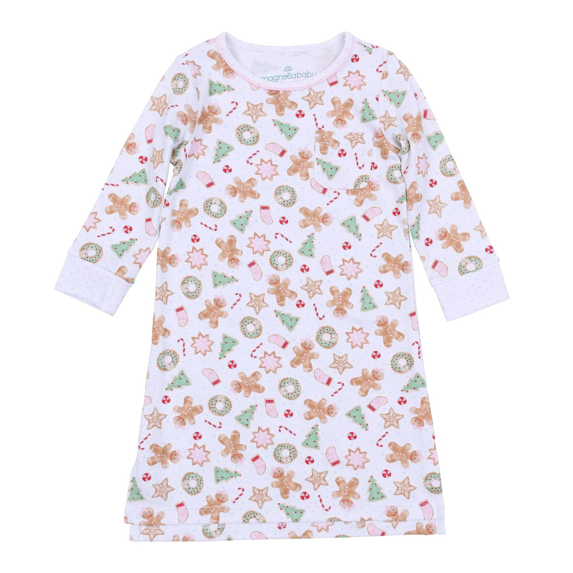 Frosted Wonderland Long Sleeve Nightdress - Pink - Magnolia BabyNightdress