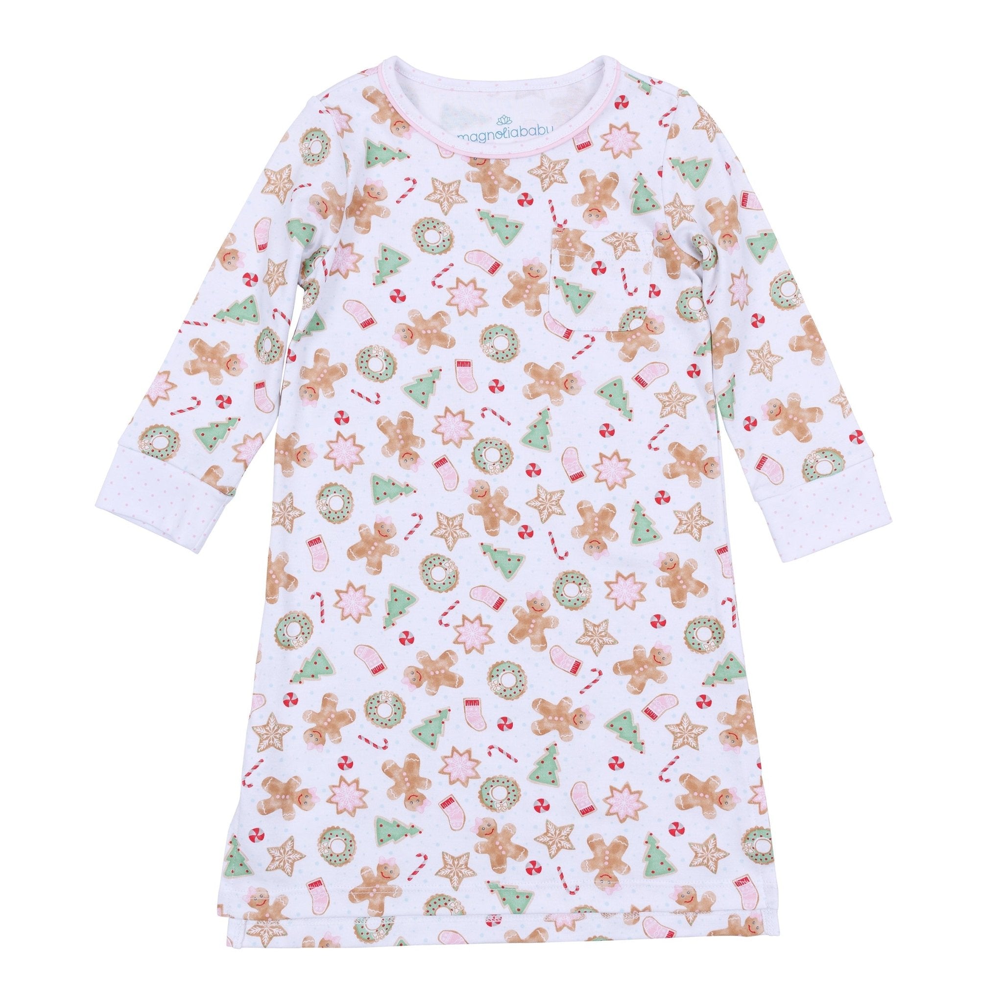 Frosted Wonderland Long Sleeve Nightdress - Pink - Magnolia BabyNightdress