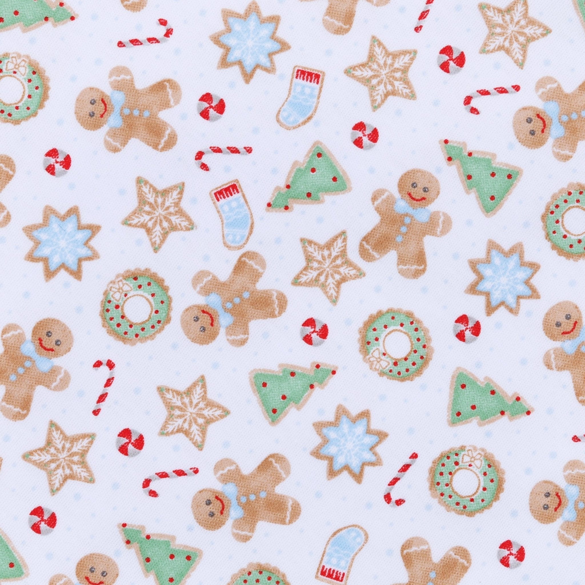 Frosted Wonderland Print Footie - Light Blue - Magnolia BabyFootie