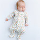 Frosted Wonderland Print Footie - Light Blue - Magnolia BabyFootie