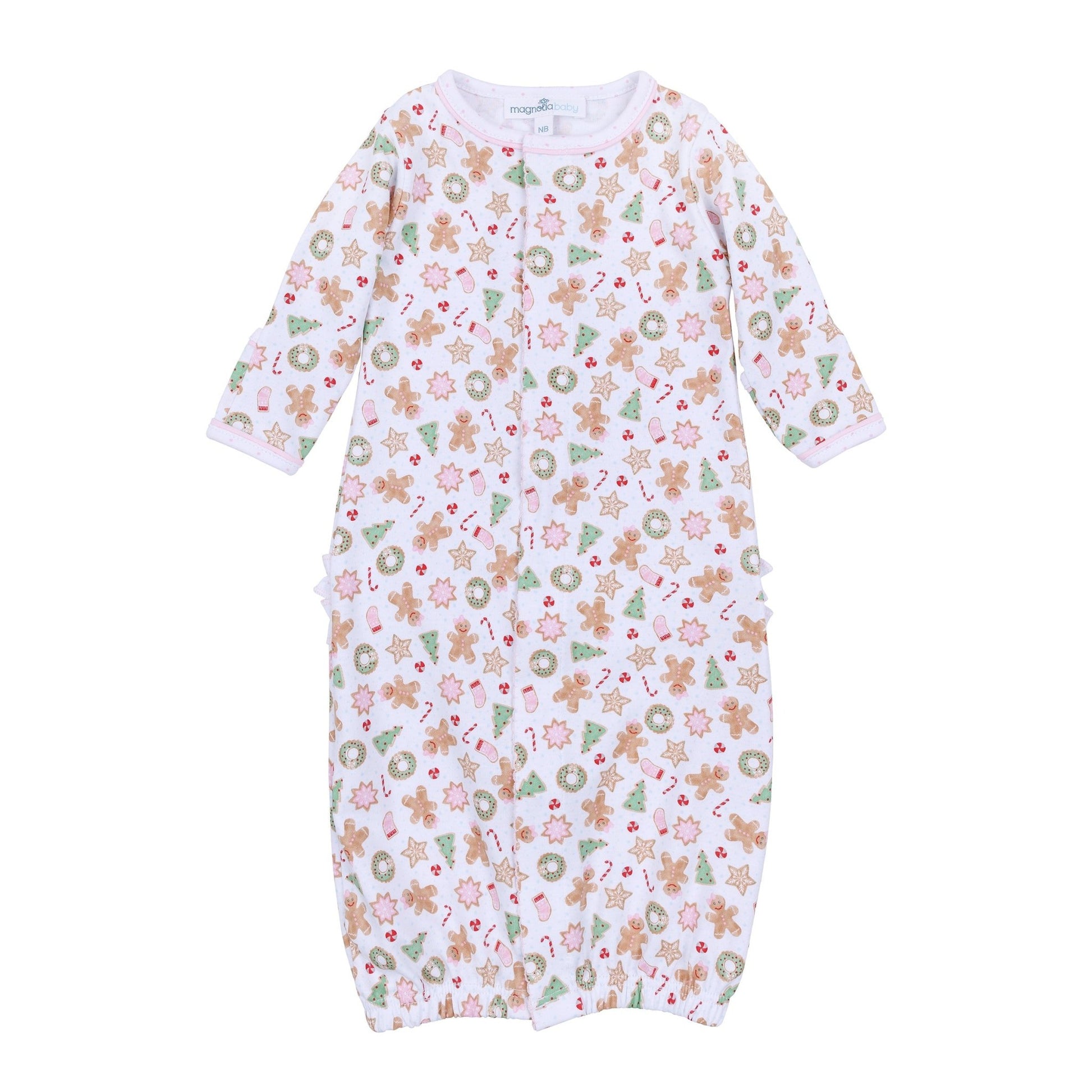 Frosted Wonderland Print Ruffle Converter - Pink - Magnolia BabyConverter Gown