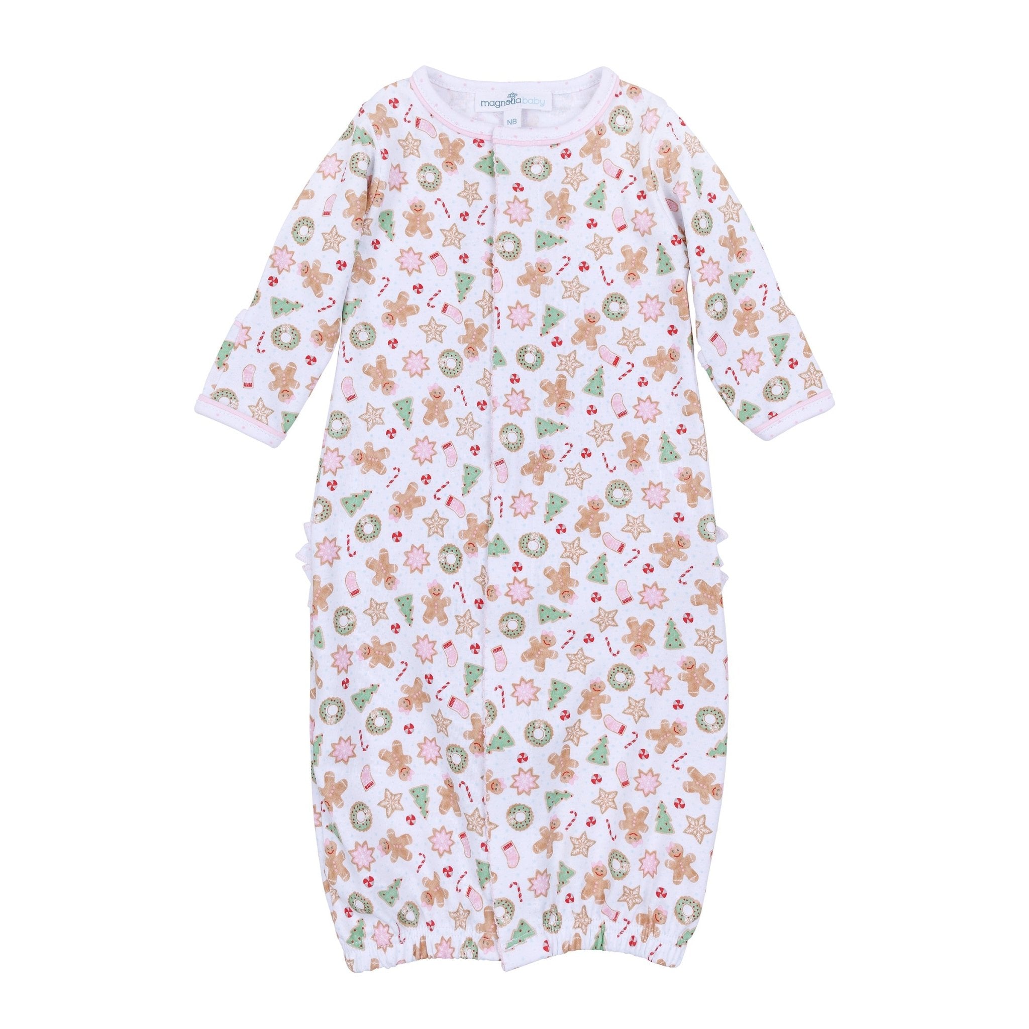 Frosted Wonderland Print Ruffle Converter - Pink - Magnolia BabyConverter Gown