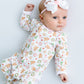 Frosted Wonderland Print Ruffle Footie - Pink - Magnolia BabyFootie