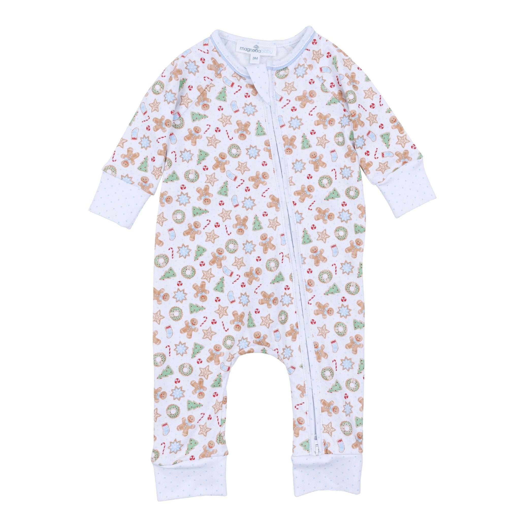 Frosted Wonderland Print Zip Playsuit - Light Blue - Magnolia BabyPlaysuit
