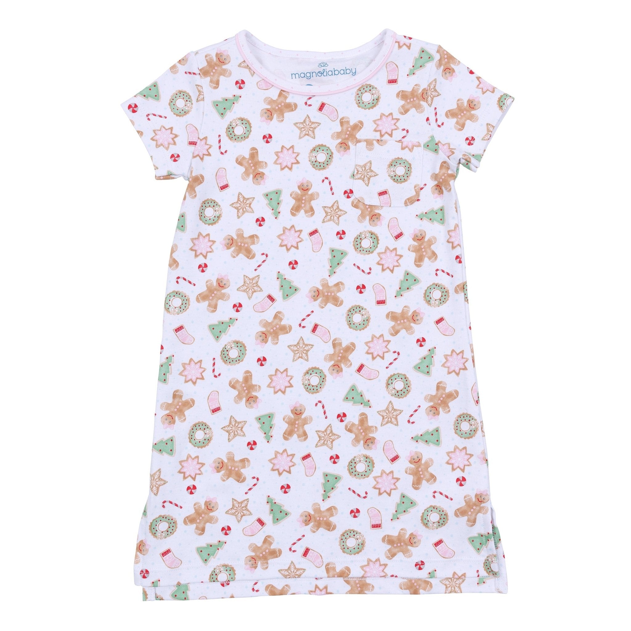 Frosted Wonderland Short Sleeve Nightdress - Pink - Magnolia BabyNightdress