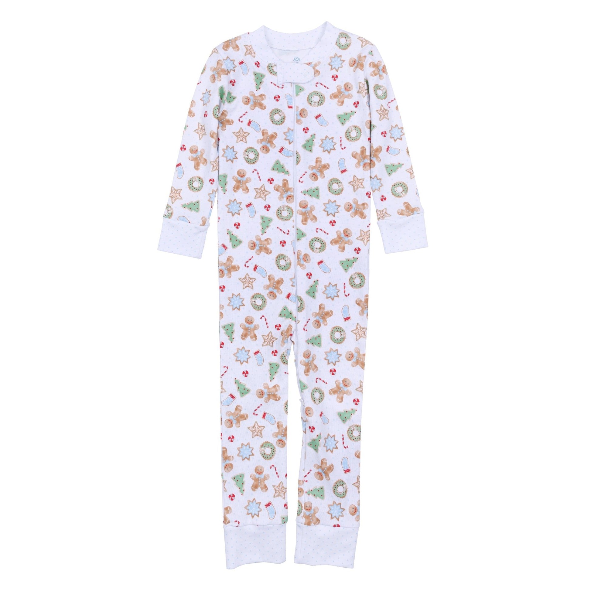 Frosted Wonderland Zip Pajamas - Light Blue - Magnolia BabyZipper Pajamas