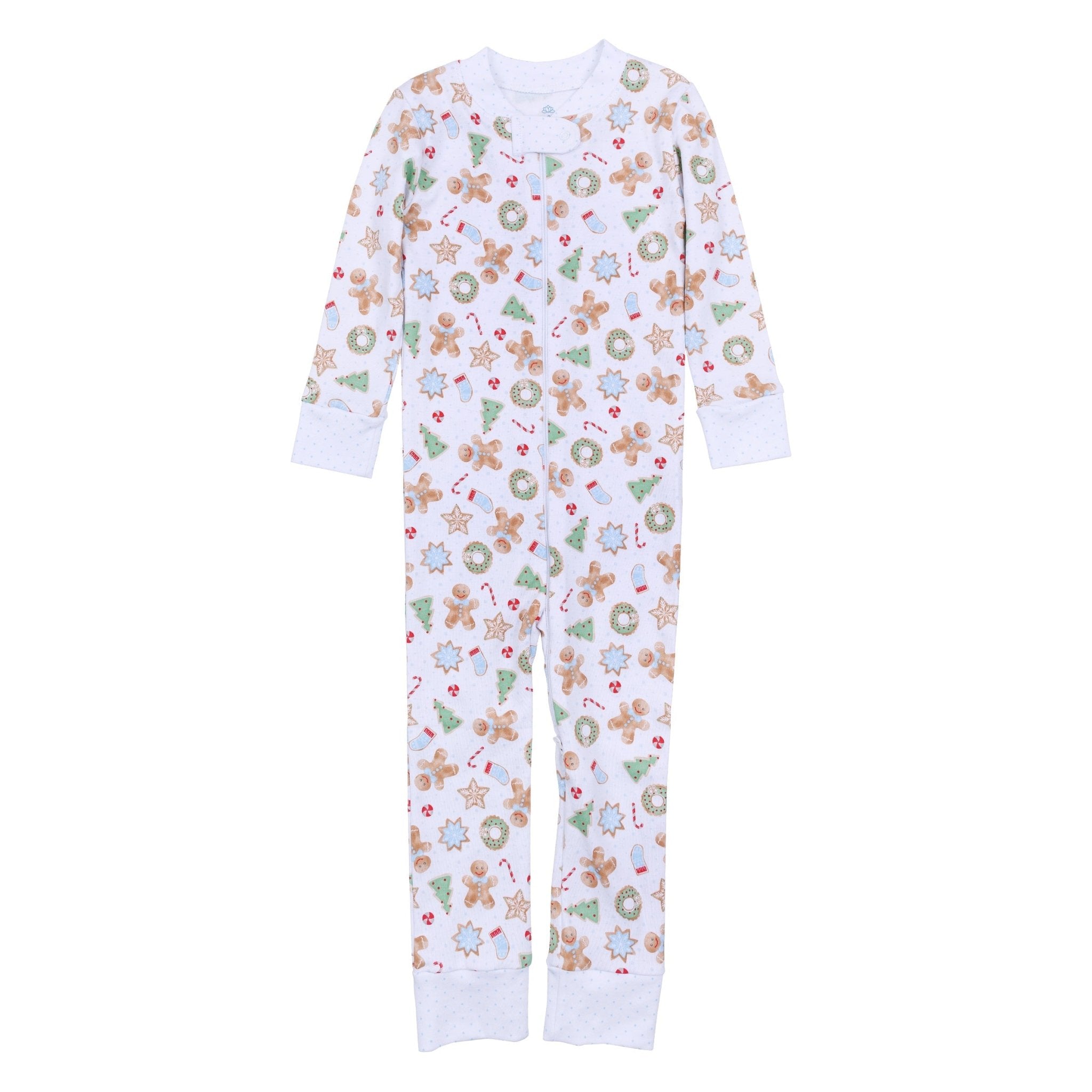 Frosted Wonderland Zip Pajamas - Light Blue - Magnolia BabyZipper Pajamas
