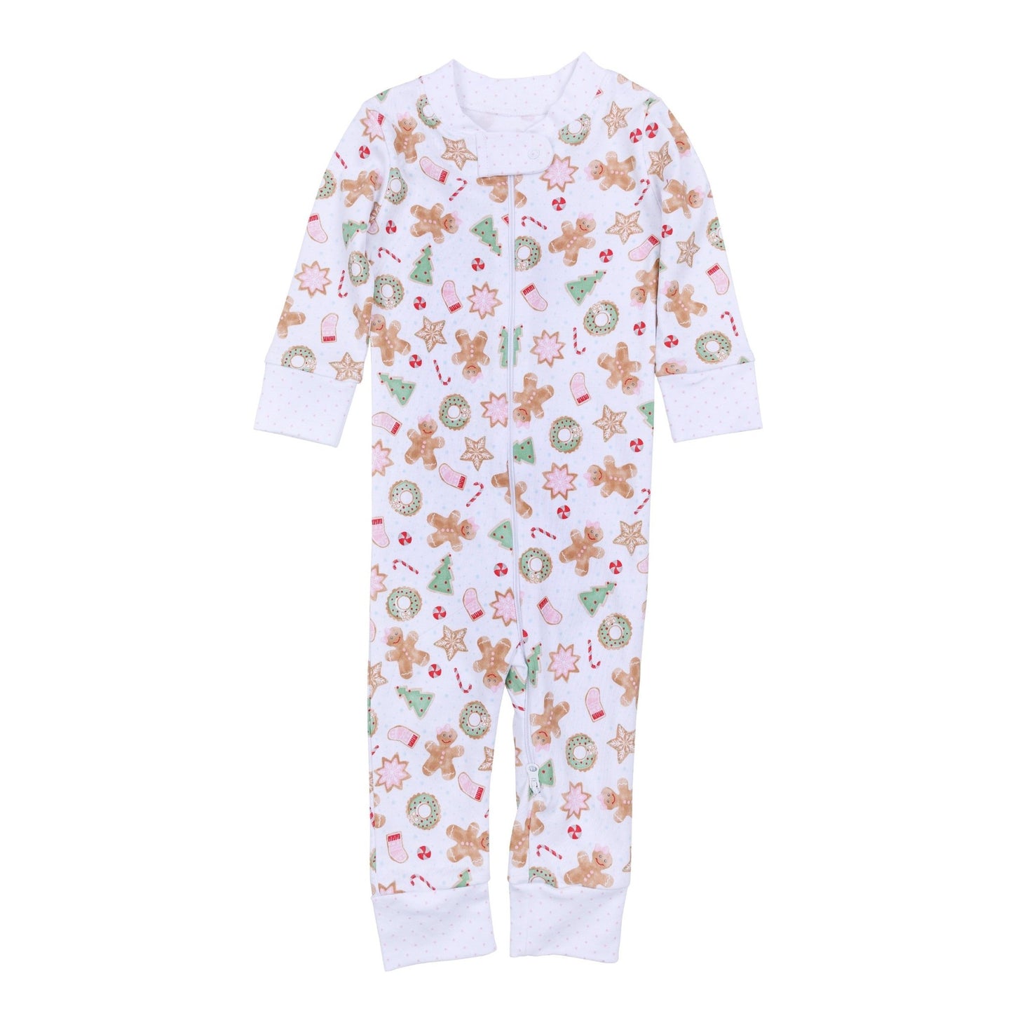 Frosted Wonderland Zip Pajamas - Pink - Magnolia BabyZipper Pajamas