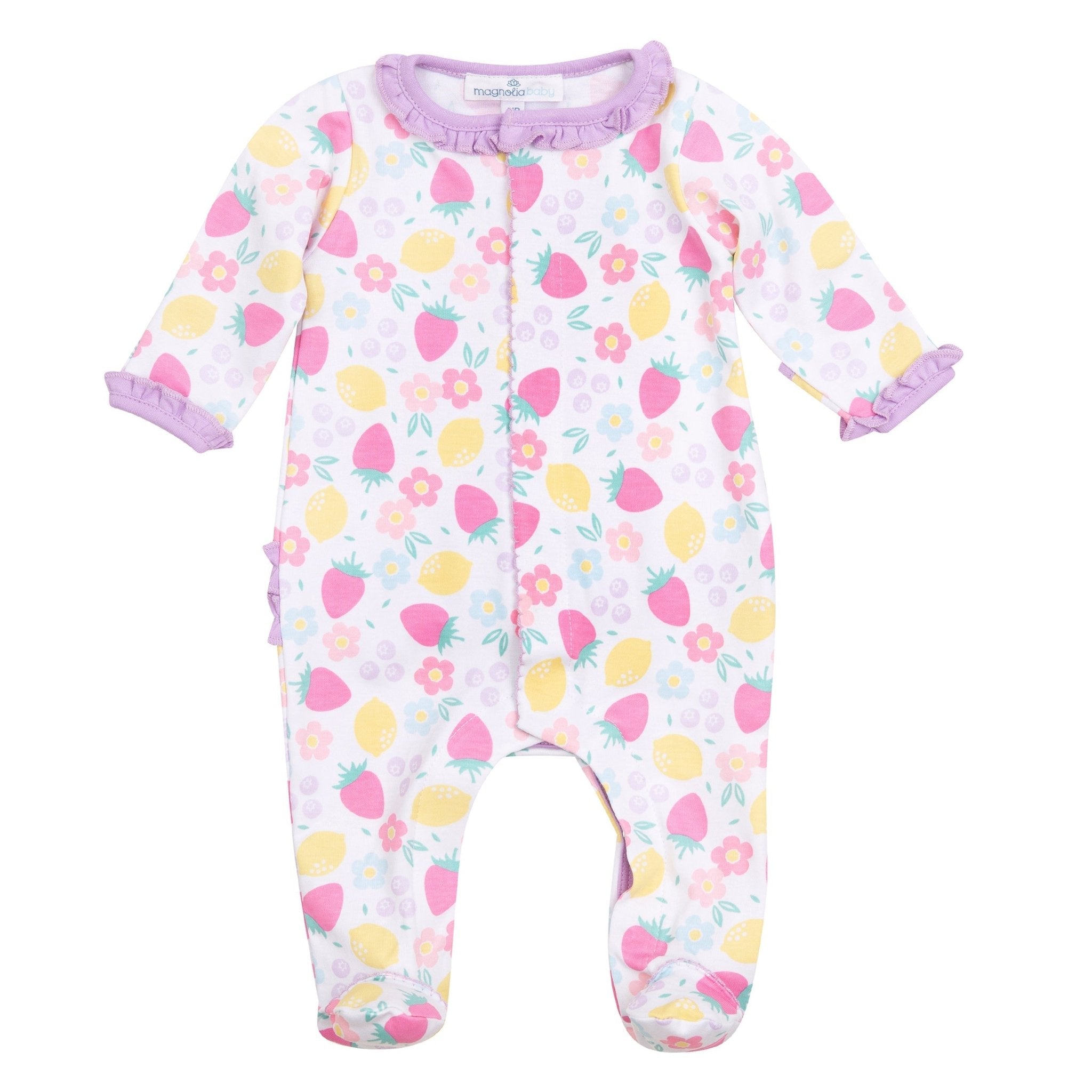 Fruity Fun Ruffle Footie - Magnolia BabyFootie