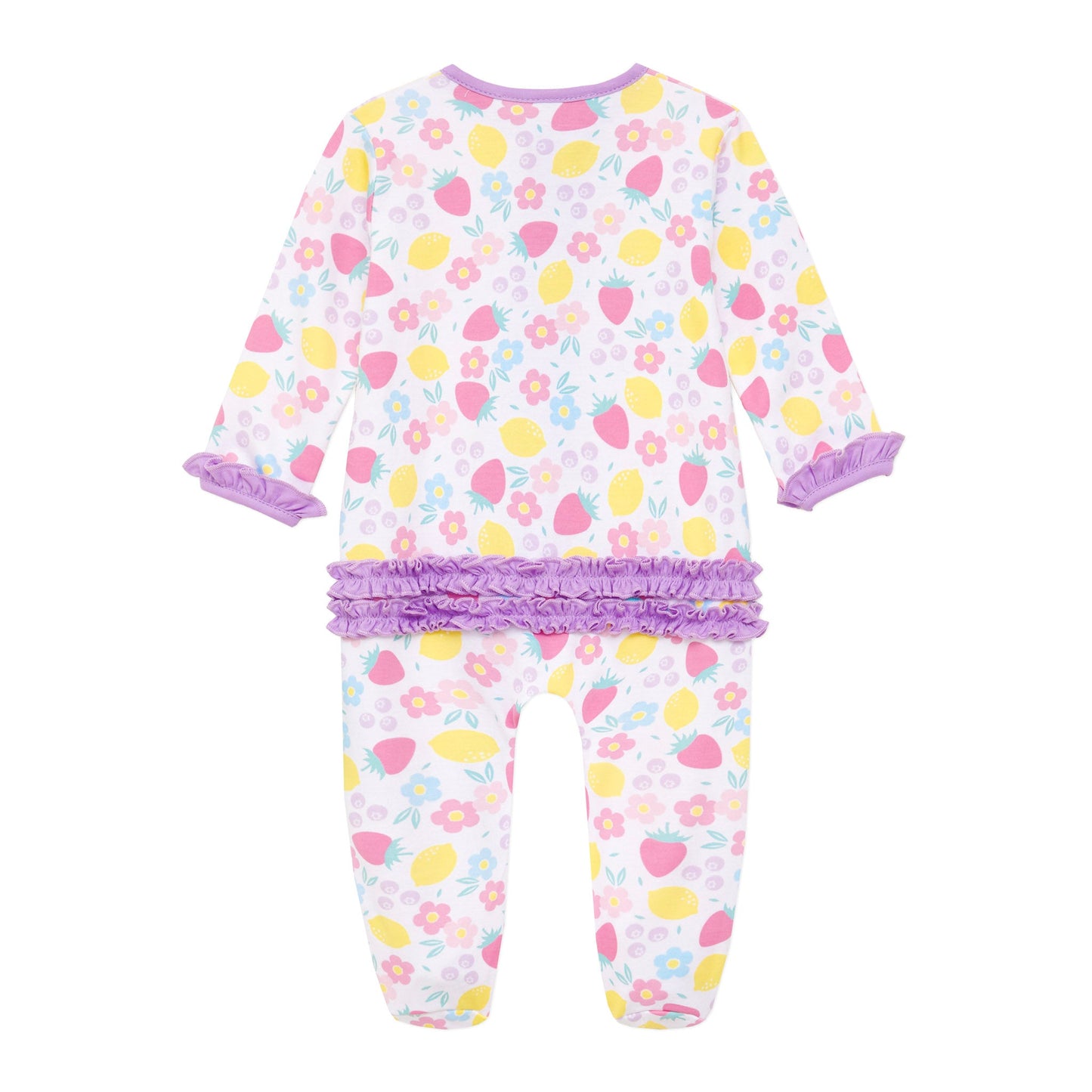 Fruity Fun Ruffle Zip Footie - Magnolia BabyFootie
