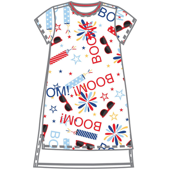 Fun Filled 4th Girl's Nightdress - Magnolia BabyNightdress