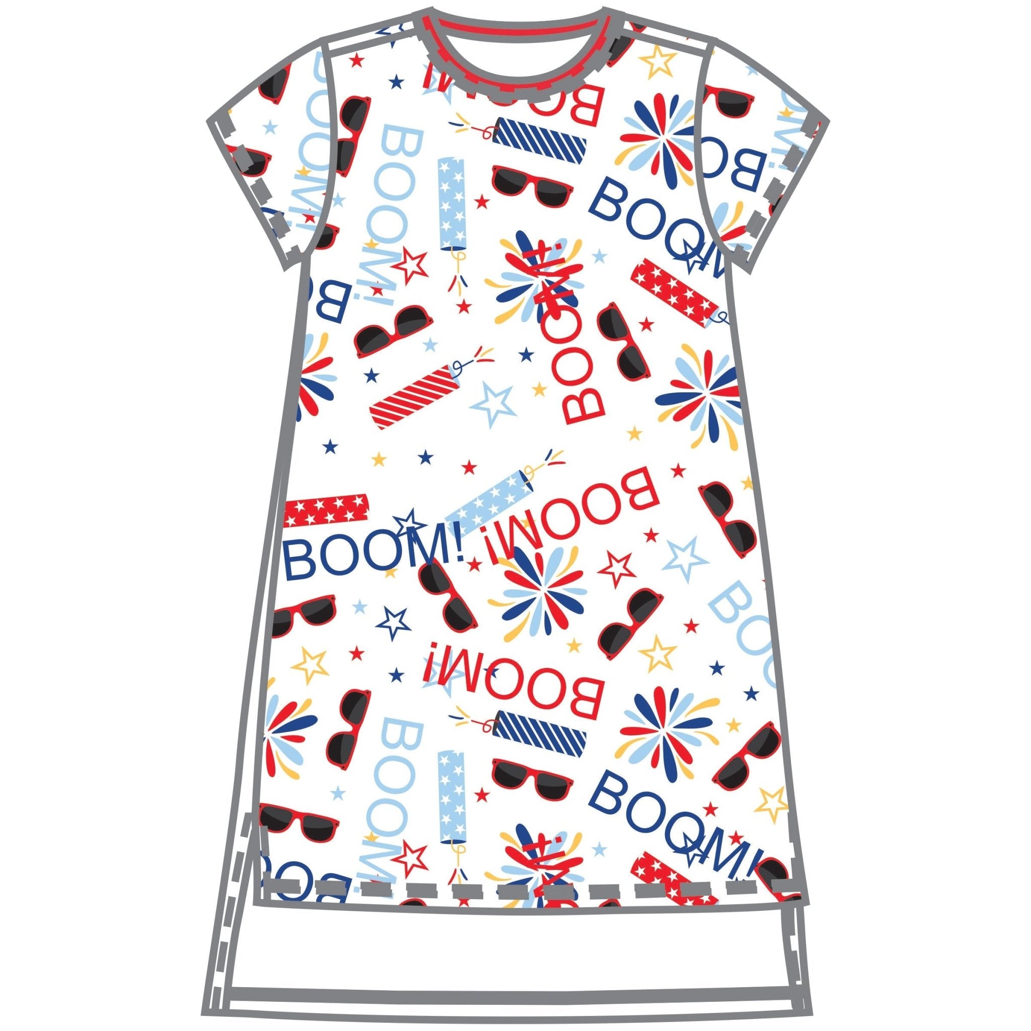 Fun Filled 4th Women's Night Shirt - Magnolia BabyNight Shirt