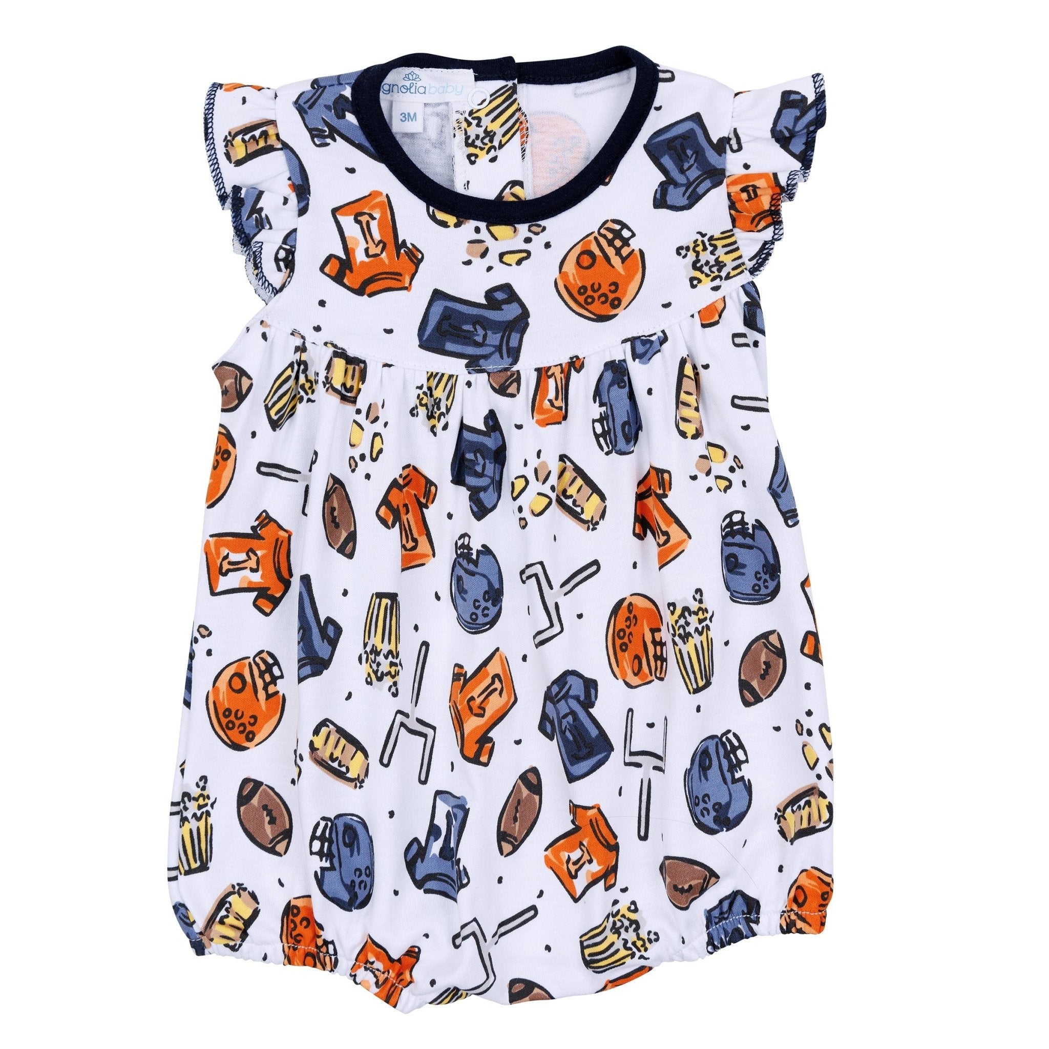 Future Draft Picks Flutters Bubble - Navy Orange - Magnolia BabyBubble