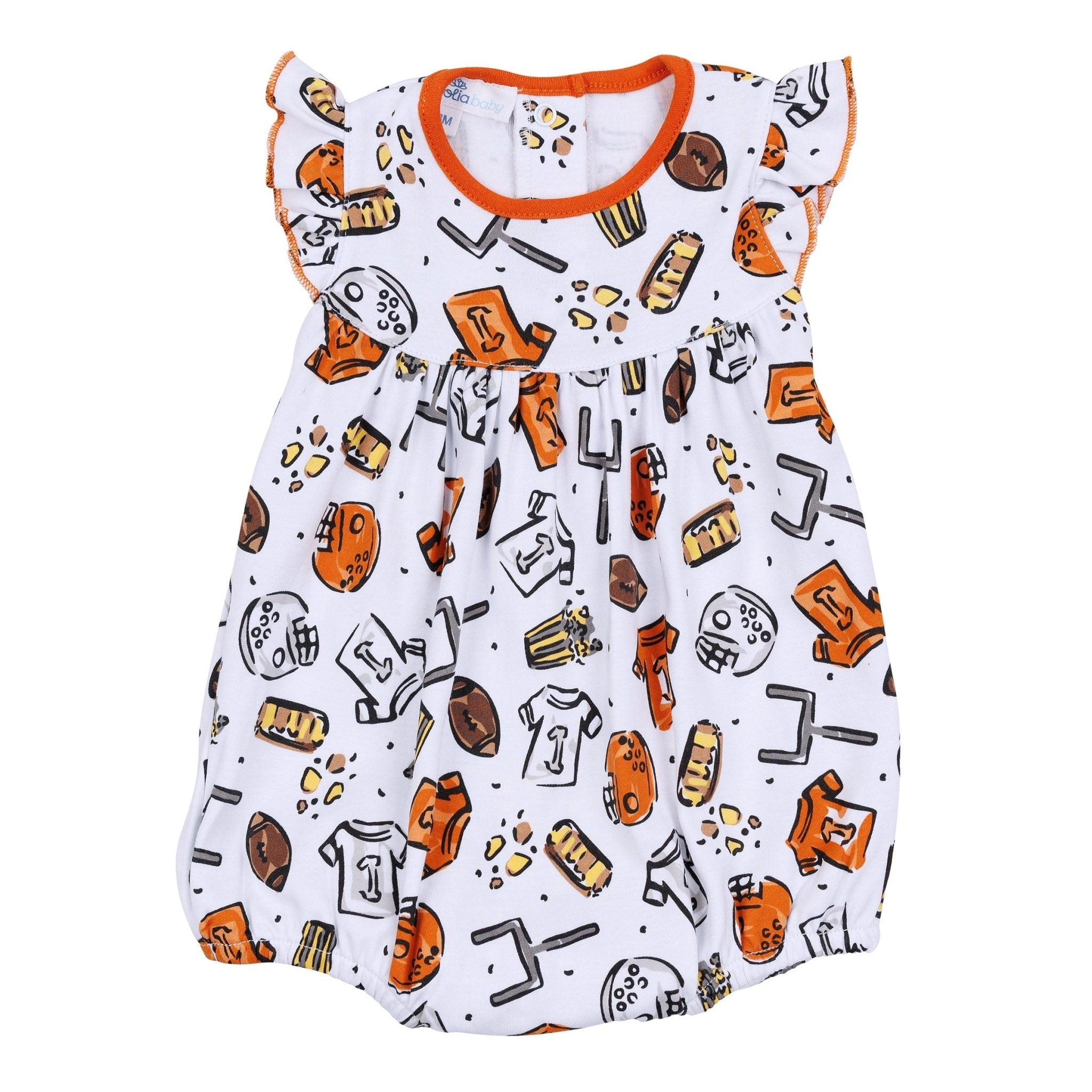 Future Draft Picks Flutters Bubble - Orange White - Magnolia BabyBubble