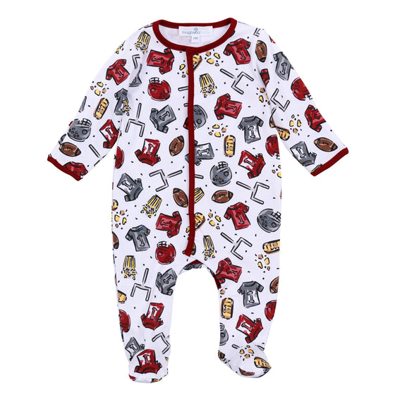 Future Draft Picks Footie - Crimson Grey - Magnolia BabyFootie