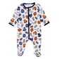 Future Draft Picks Footie - Navy Orange - Magnolia BabyFootie