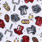 Future Draft Picks Long Pajamas - Crimson Grey - Magnolia BabyLong Pajamas