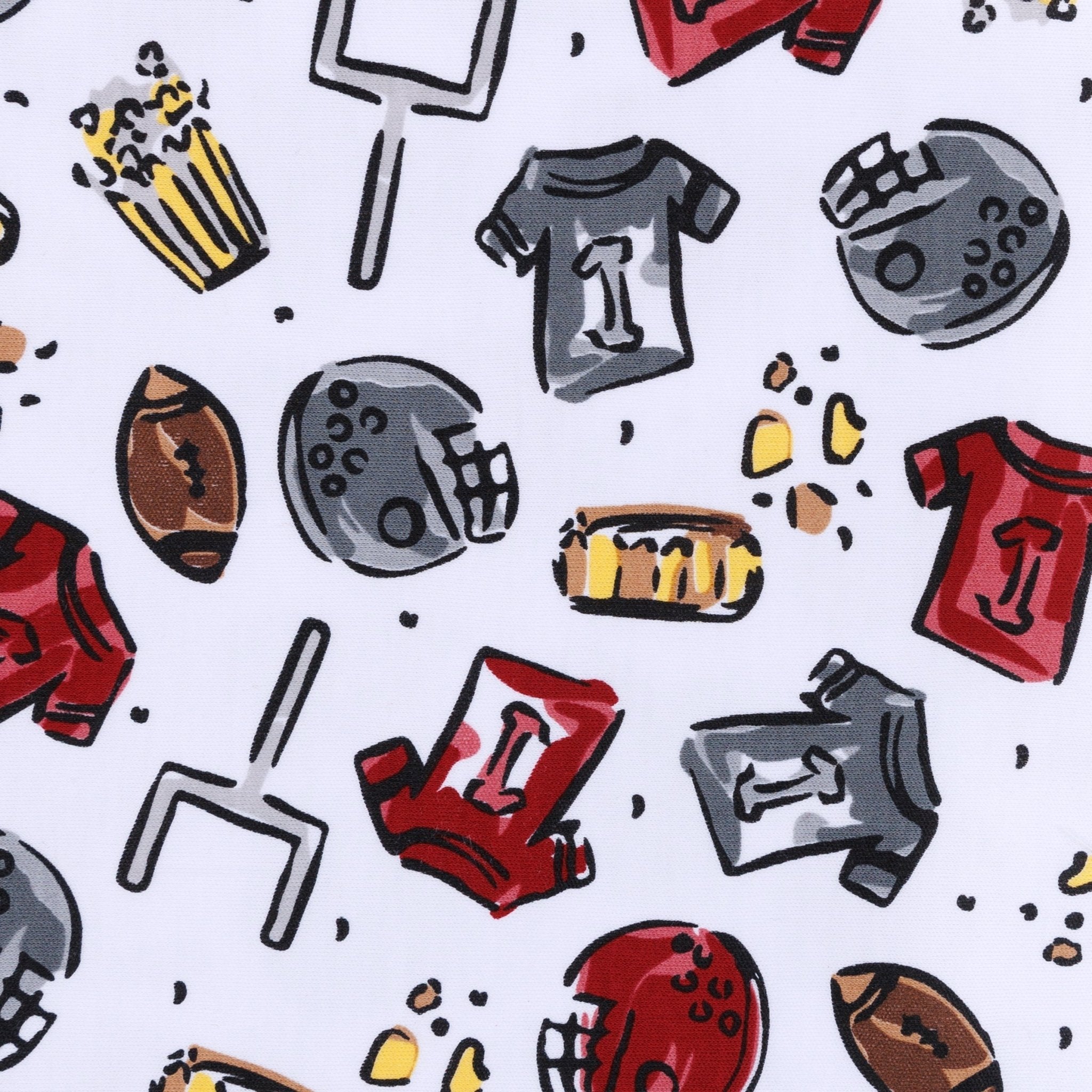 Future Draft Picks Long Pajamas - Crimson Grey - Magnolia BabyLong Pajamas